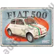 Kép 1/3 - FIAT 500 FÉMTÁBLA, FIAT termékek, FIAT ajándék, FIAT kiegészítők, FIAT LIFYSTYLE