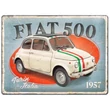 Kép 1/3 - FIAT 500 FÉMTÁBLA, FIAT termékek, FIAT ajándék, FIAT kiegészítők, FIAT LIFYSTYLE, FIAT tábla,