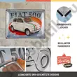 Kép 2/3 - FIAT 500 FÉMTÁBLA, FIAT termékek, FIAT ajándék, FIAT kiegészítők, FIAT LIFYSTYLE