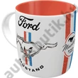 Kép 1/2 - Ford bögre, Ford Mustang bögre, porcelán bögre, Mustang termékek, Mustang ajándék, Mustang kiegészítők, 