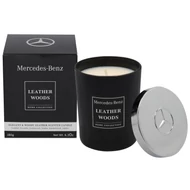 Mercedes ILLATGYERTYA LEATHER WOODS 180G, Mercedes ILLAT, Mercedes AJÁNDÉK, Mercedes KIEGÉSZÍTŐK, Mercedes TERMÉKEK