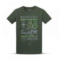 Ford Mustang American Legend Zöld Férfi Póló (S-XXL)