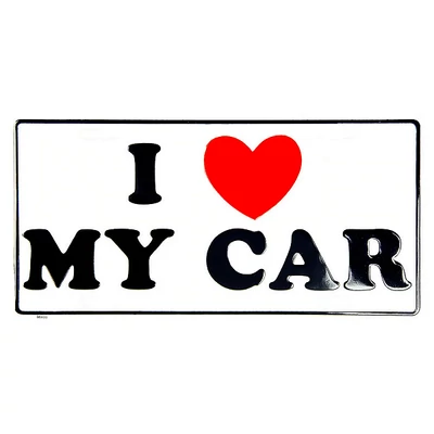 Alfa Romeo Fémtábla, "I Love My Car"