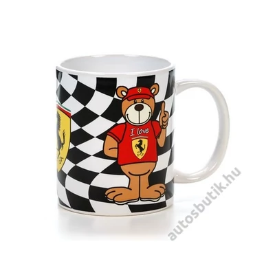 FERRARI PORCELÁN BÖGRE, FERRARI "CHEQUERED FLAG TEDDY"