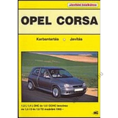 Opel könyvek, javítási kézikönyv, javítási utasítás, így csináld, OPEL CORSA javítási könyv