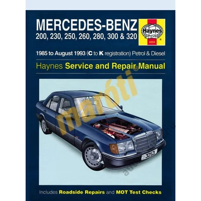 MERCEDES JAVÍTÁSI KÉZIKÖNYV, MERCEDES W124 BENZINES ÉS DIESEL (1985-1993)