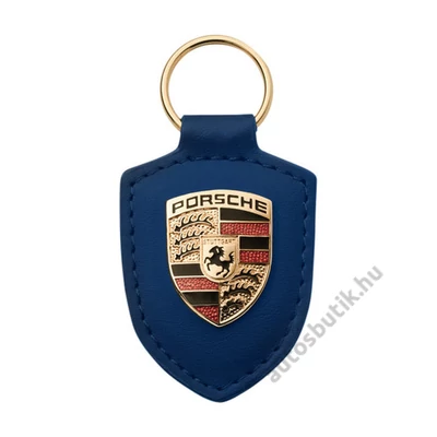 PORSCHE KULCSTARTÓ, PORSCHE (PAJZSOS, KÉK SZÍNŰ BŐRREL)