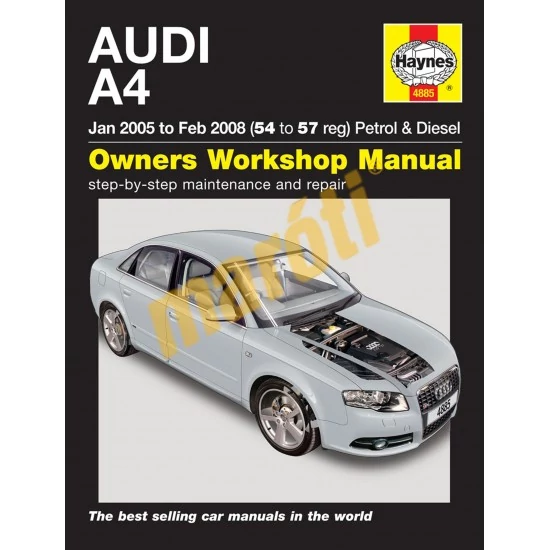 JAVÍTÁSI KÉZIKÖNYV, AUDI A4, (2005-2008) (ANGOL NYELVŰ)