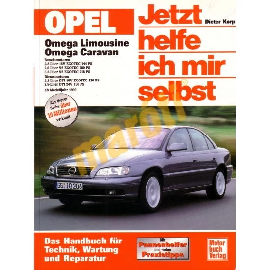 JAVÍTÁSI KÉZIKÖNYV, OPEL OMEGA 1999. 07-TŐL (NÉMET NYELVŰ)
