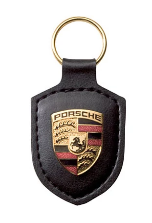 PORSCHE KULCSTARTÓ, PORSCHE (PAJZSOS, FEKETE SZÍNŰ BŐR )