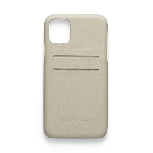 VOLVO BŐR iPHONE 11 TOK (2021 MODELLÉV) (MÁRVÁNY FEHÉR)